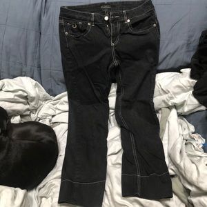 Black Fred Perry cropped pants